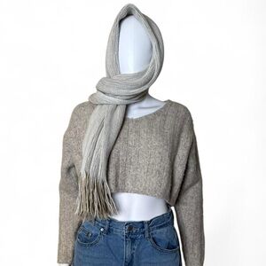 Elegant Beige Women's Crew Neck Sweater